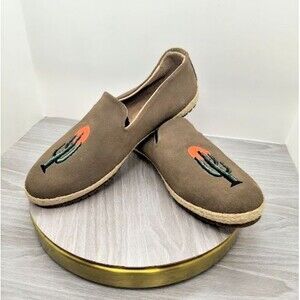 Patara Cactus Seeker Slip-On Shoes Mens Size 8 Suede Leather Tobacco Brown